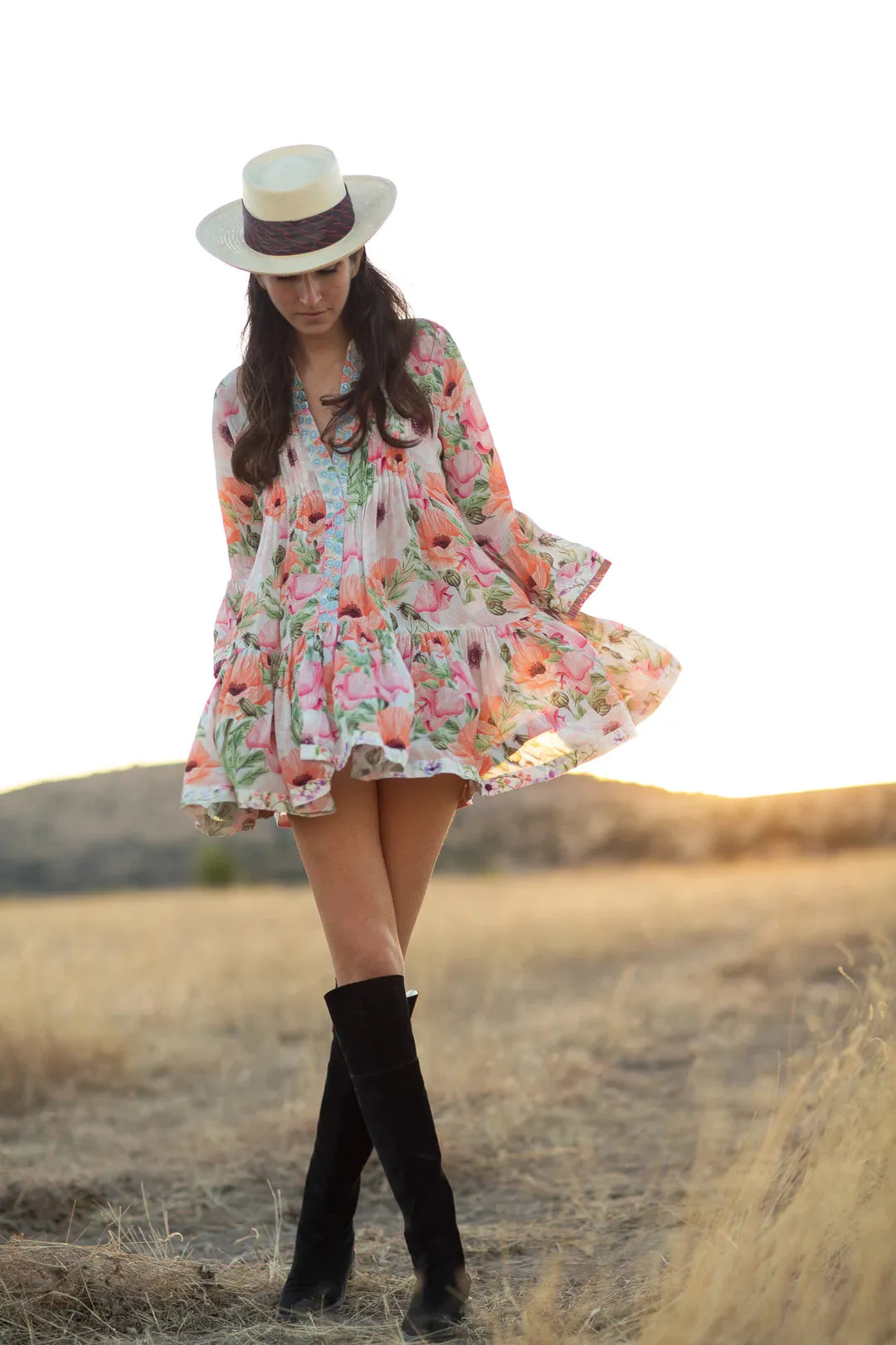 Soma Dress - Pink Poppy Floral
