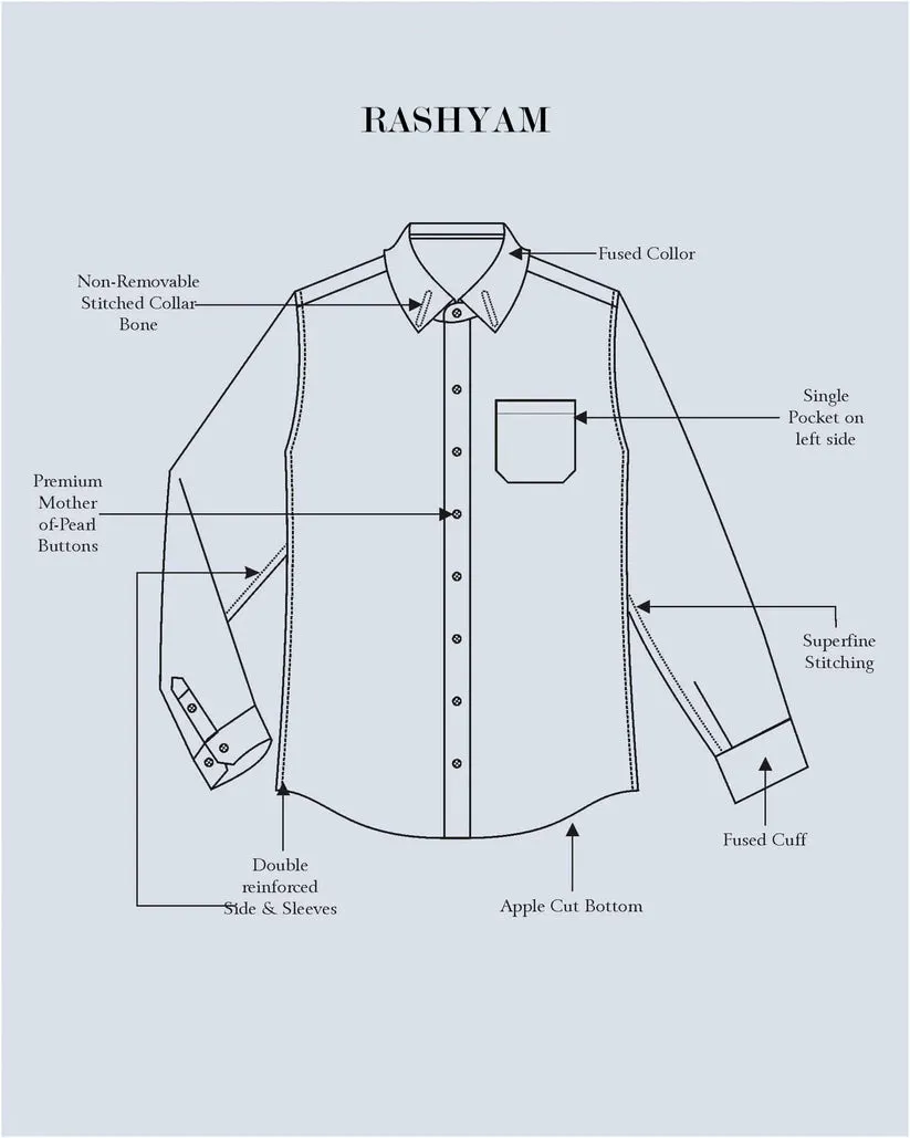 Spello Orange Premium Giza Cotton Formal Shirt