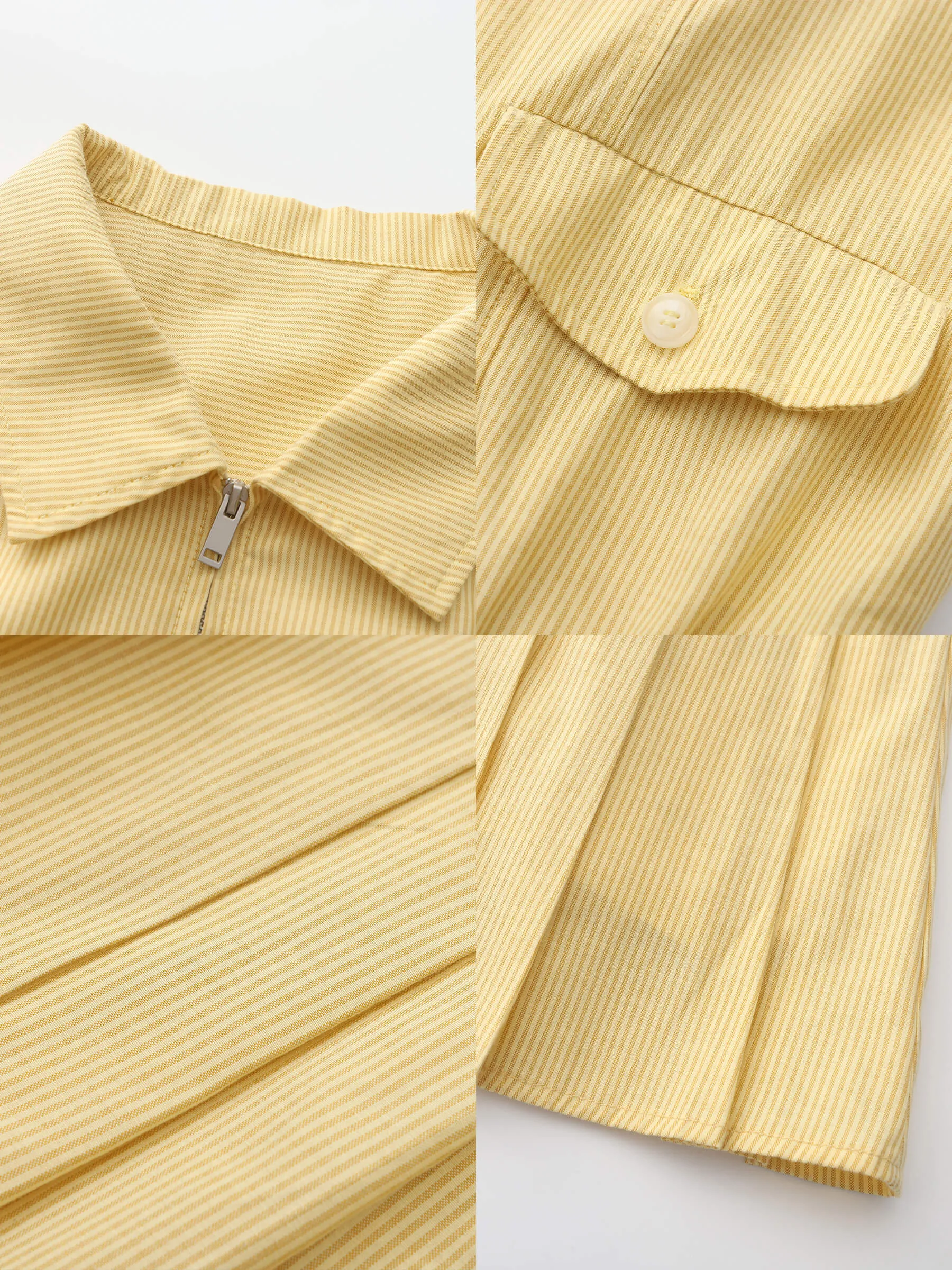 Striped Casual T-shirt and Skirt Suit