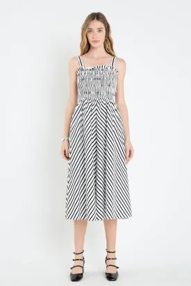 Striped Smocked Dress