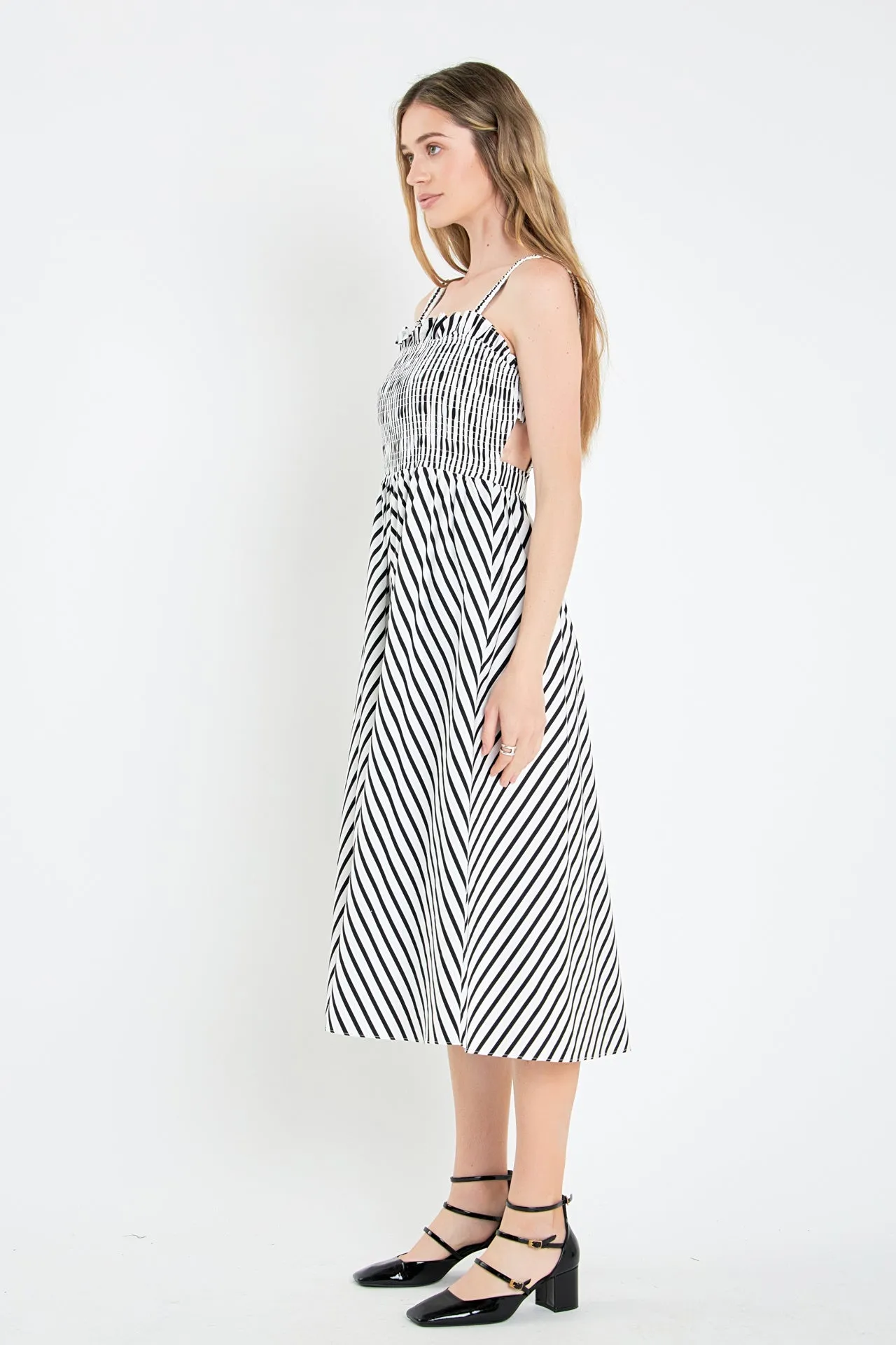 Striped Smocked Dress