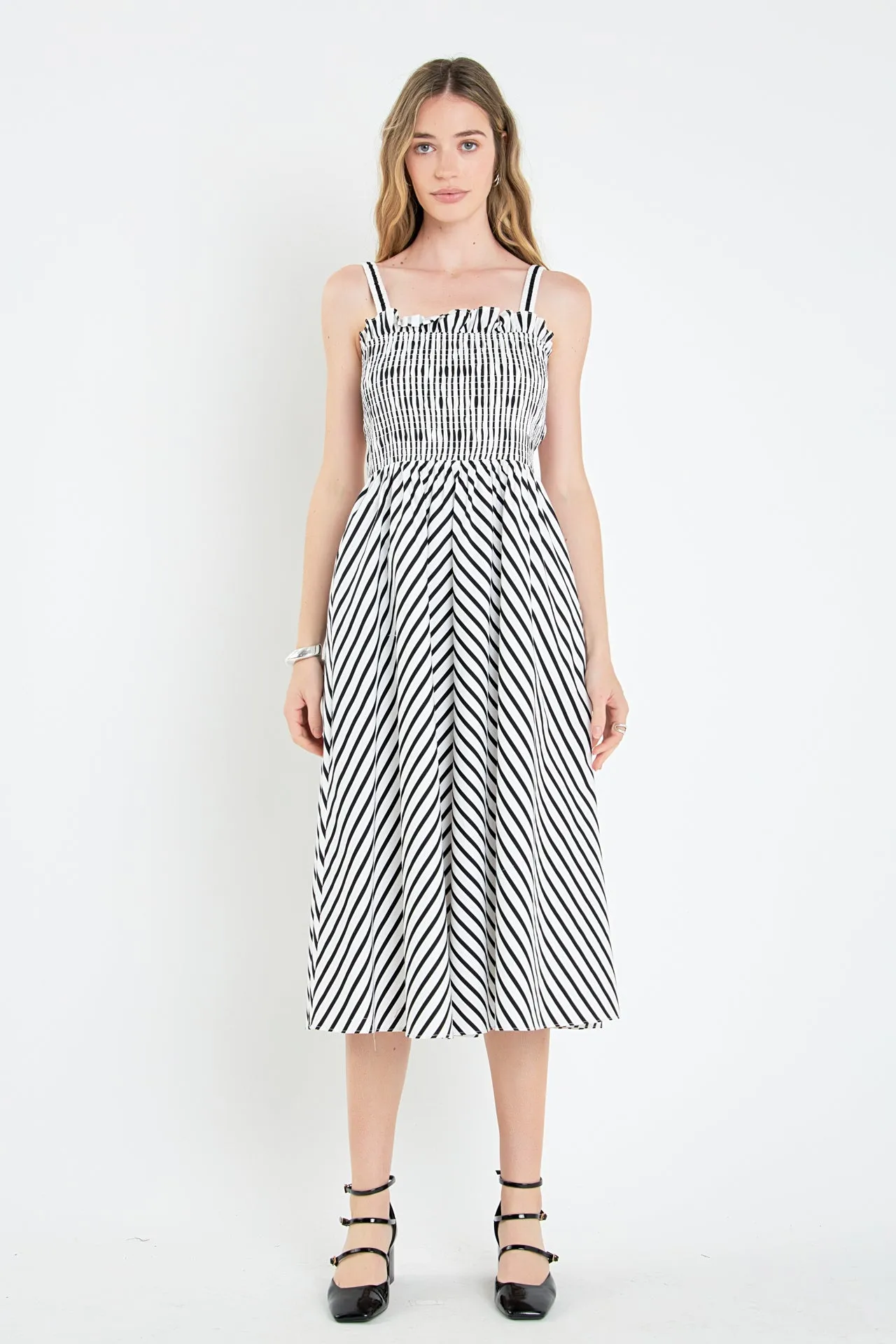 Striped Smocked Dress