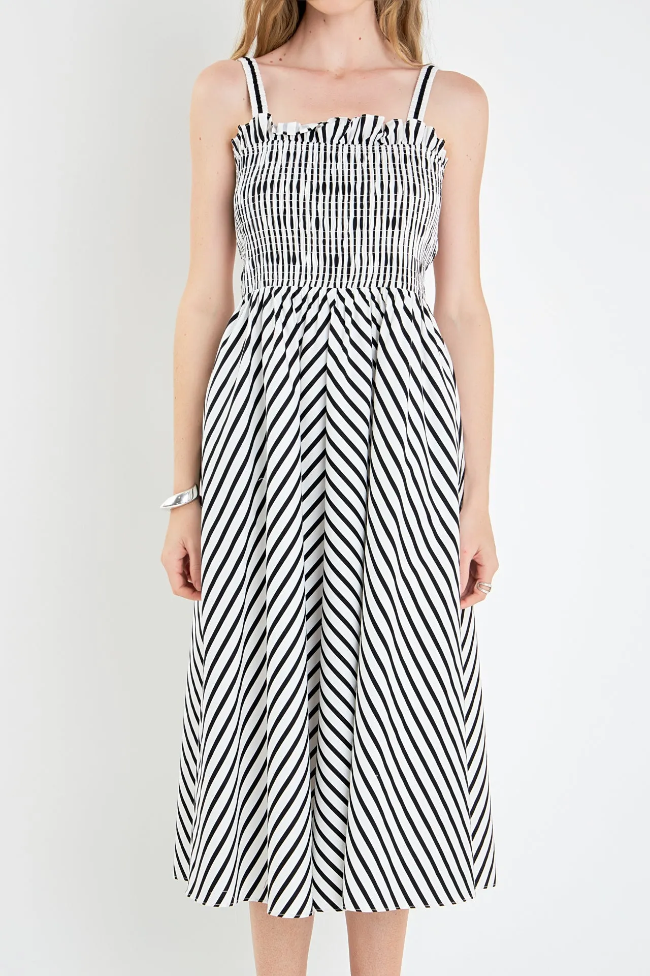 Striped Smocked Dress