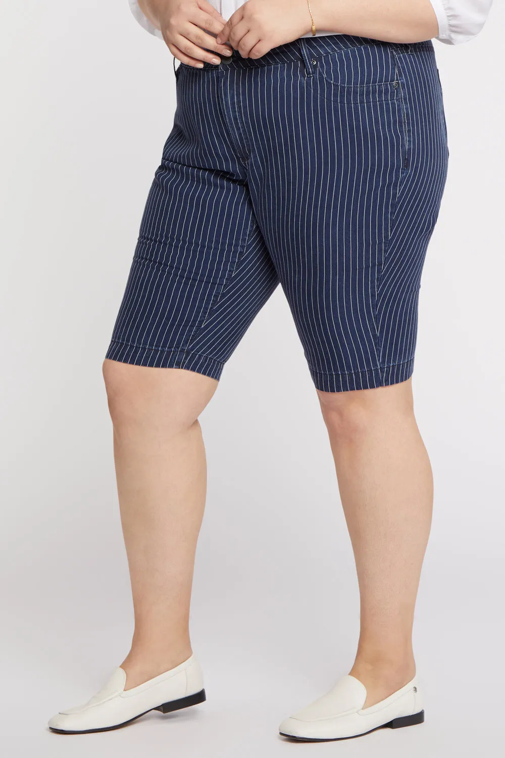 Tailored Bermuda Shorts in Plus Size - Dark Enzyme