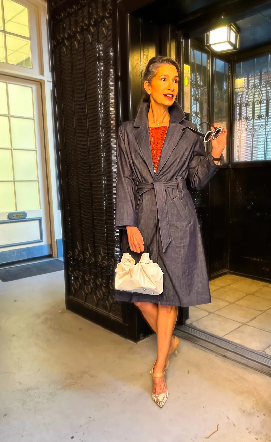 The Alexandra Denim Trench