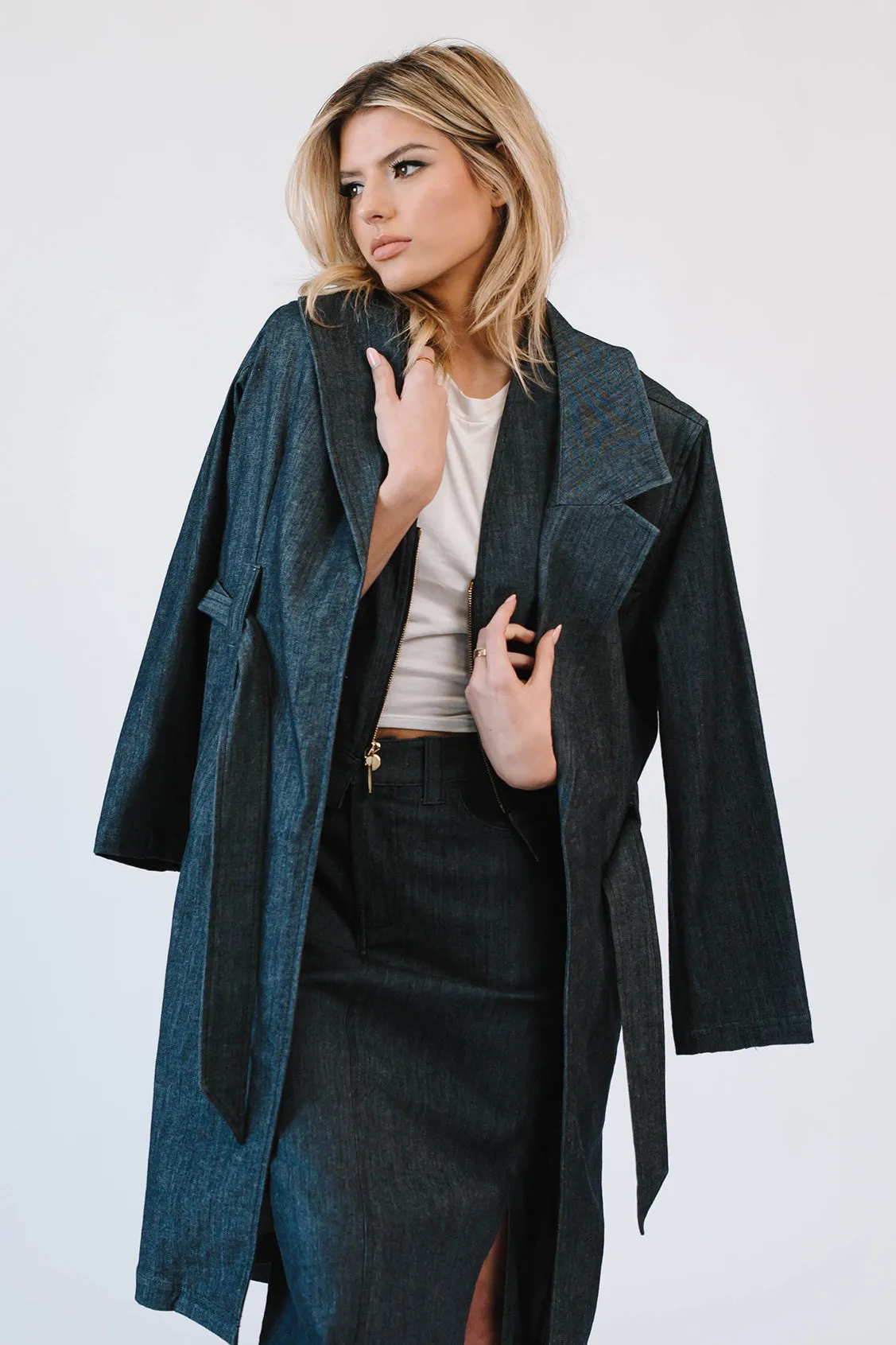 The Alexandra Denim Trench