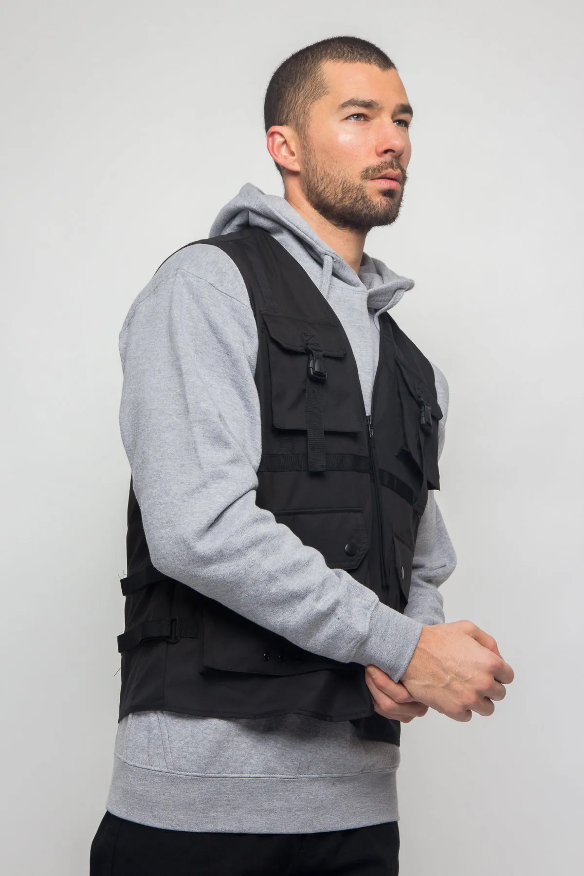 Utility Buckled Pocket Vest