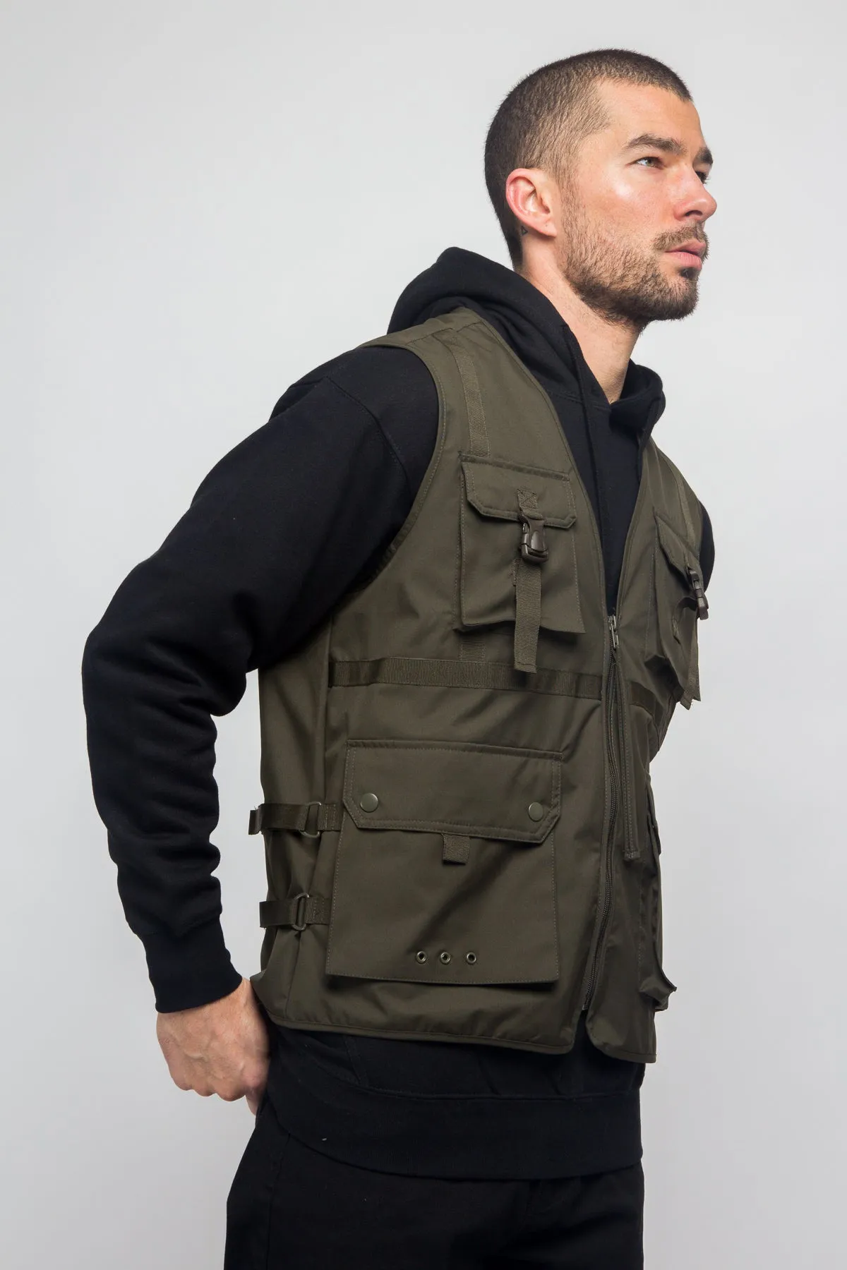 Utility Buckled Pocket Vest
