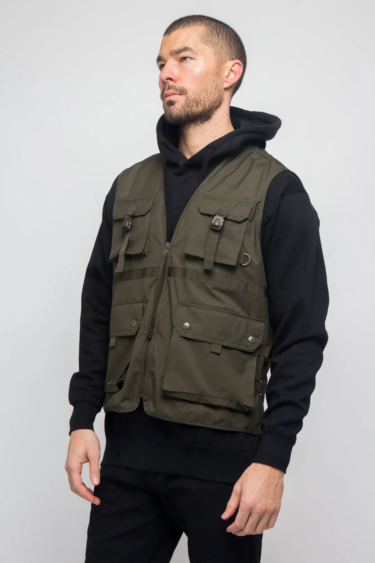 Utility Buckled Pocket Vest