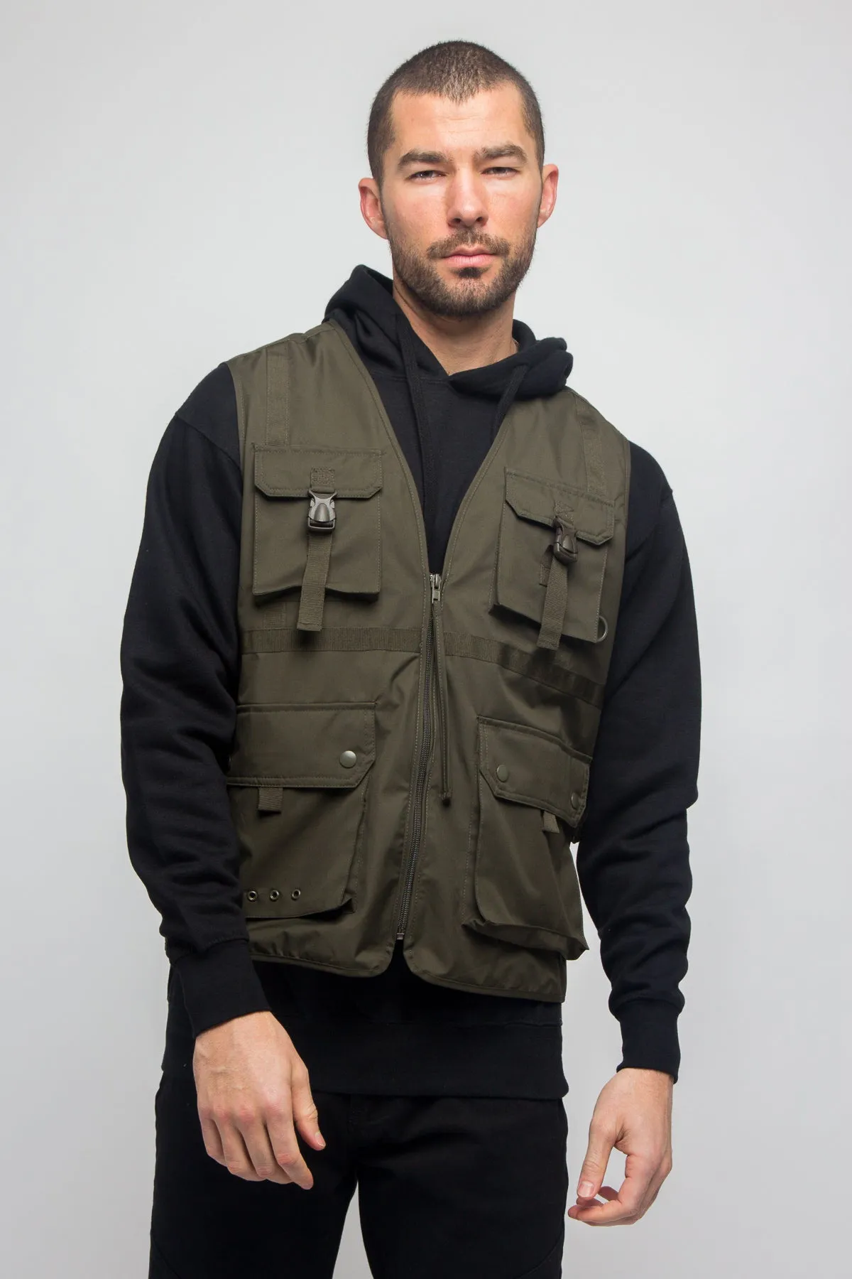 Utility Buckled Pocket Vest