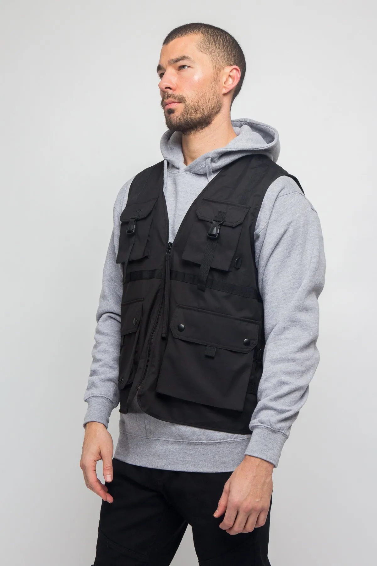 Utility Buckled Pocket Vest