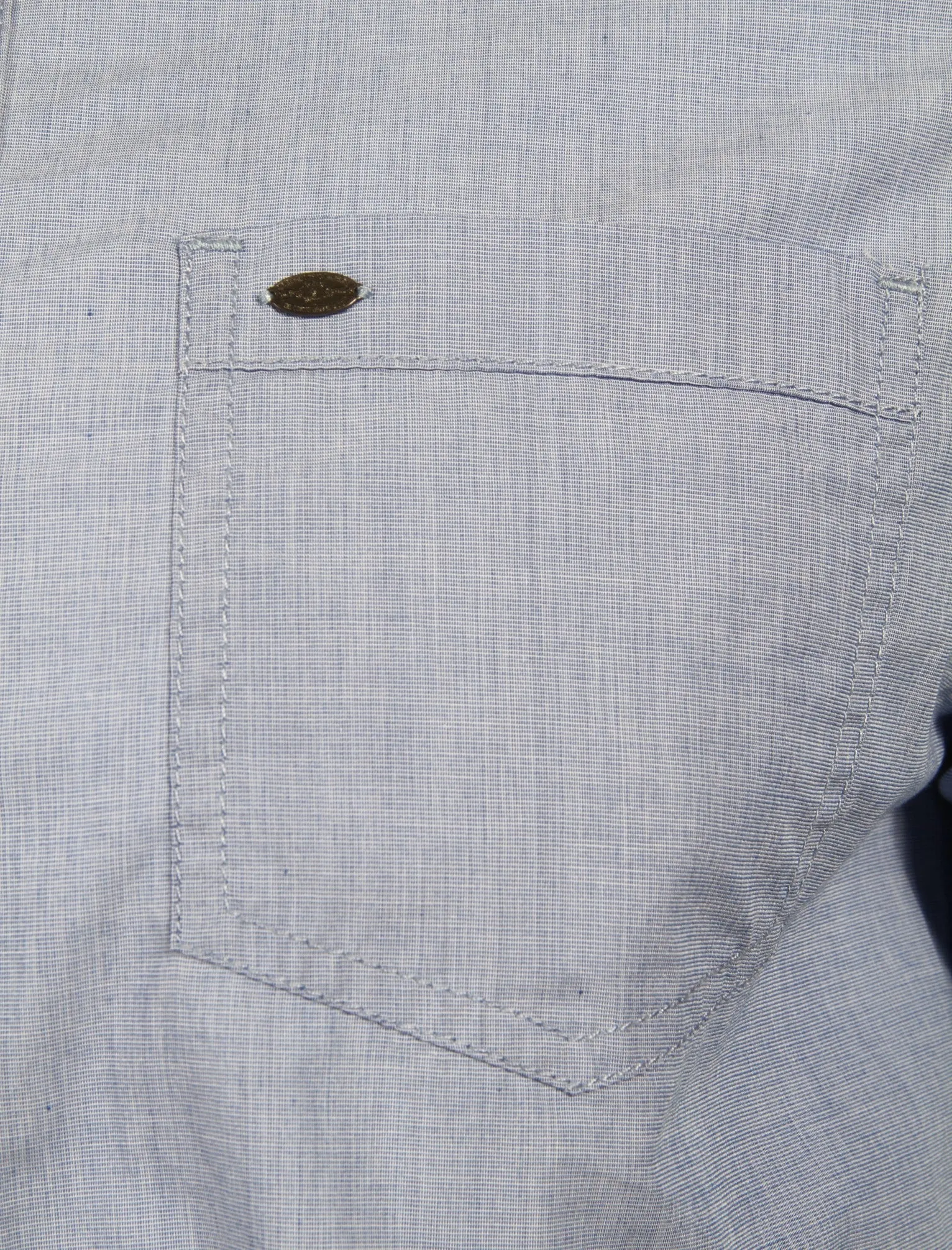 Valencia Short Sleeve Cotton Shirt in Blue Filafil - Tokyo Laundry