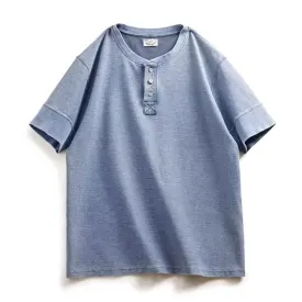 Washed Light Blue Henley