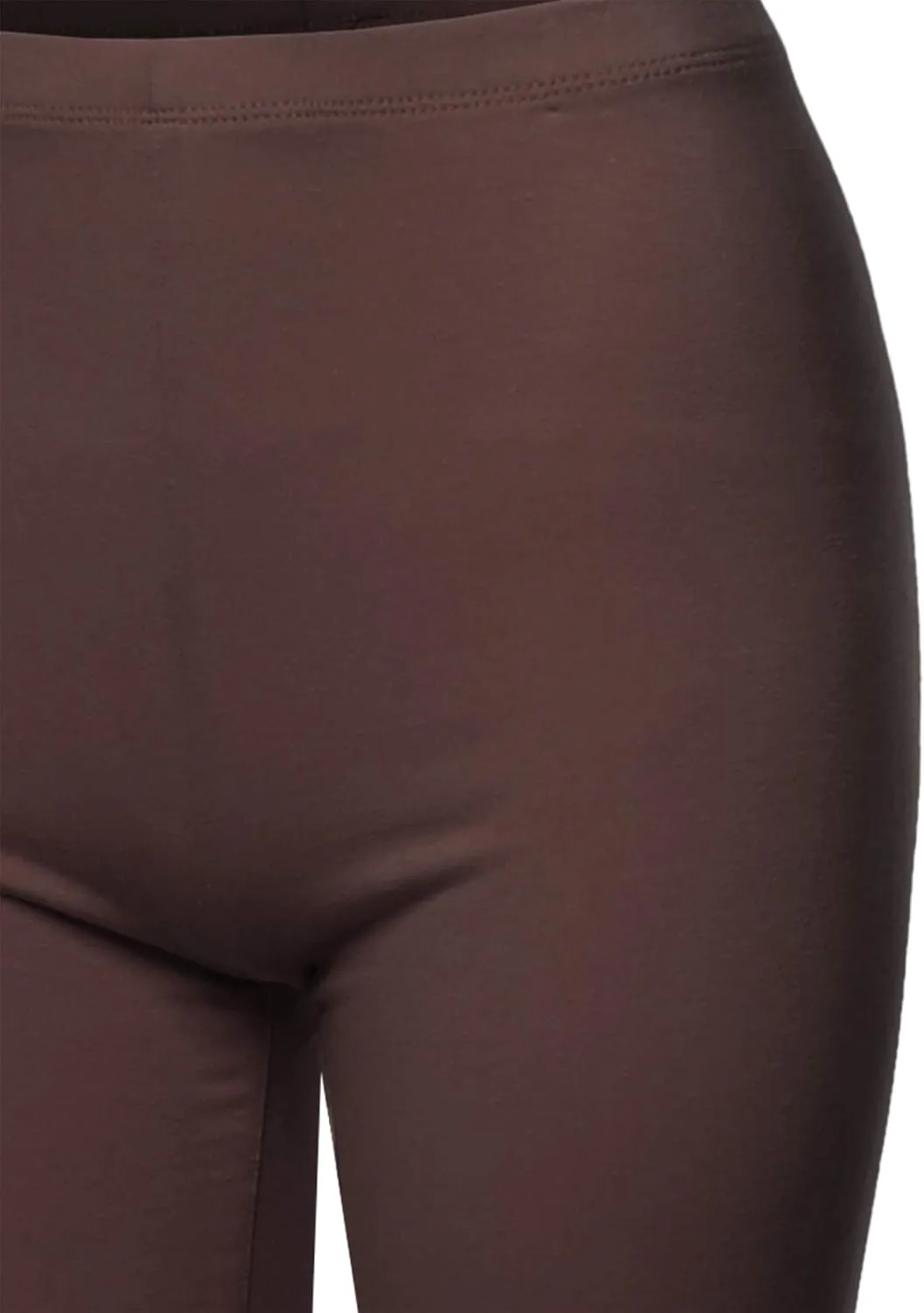 Women's Basic Solid Premium Cotton Mid Thigh High Rise Biker Bermuda Shorts