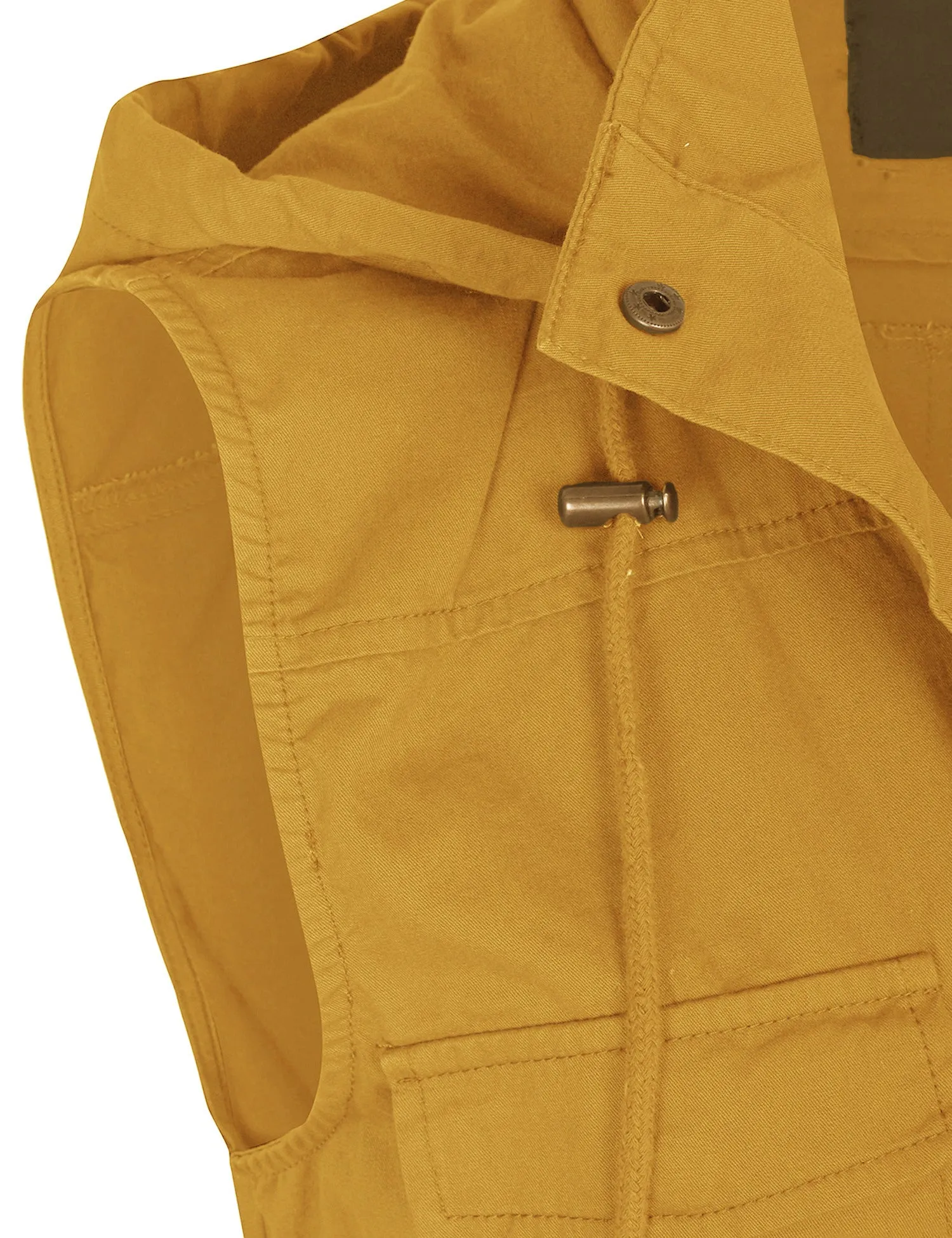 Womens Military Anorak Safari Utility Vest with Hood