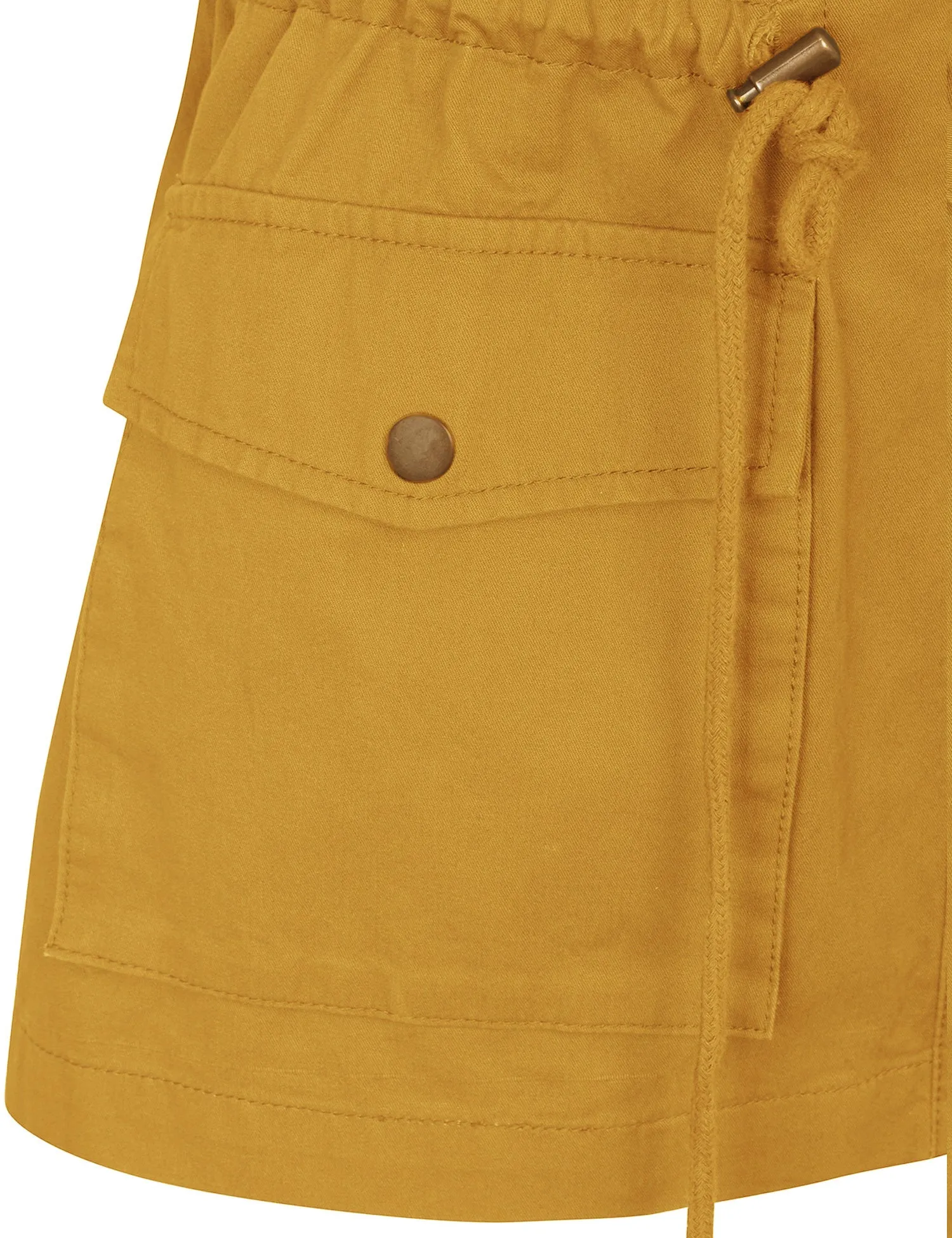 Womens Military Anorak Safari Utility Vest with Hood