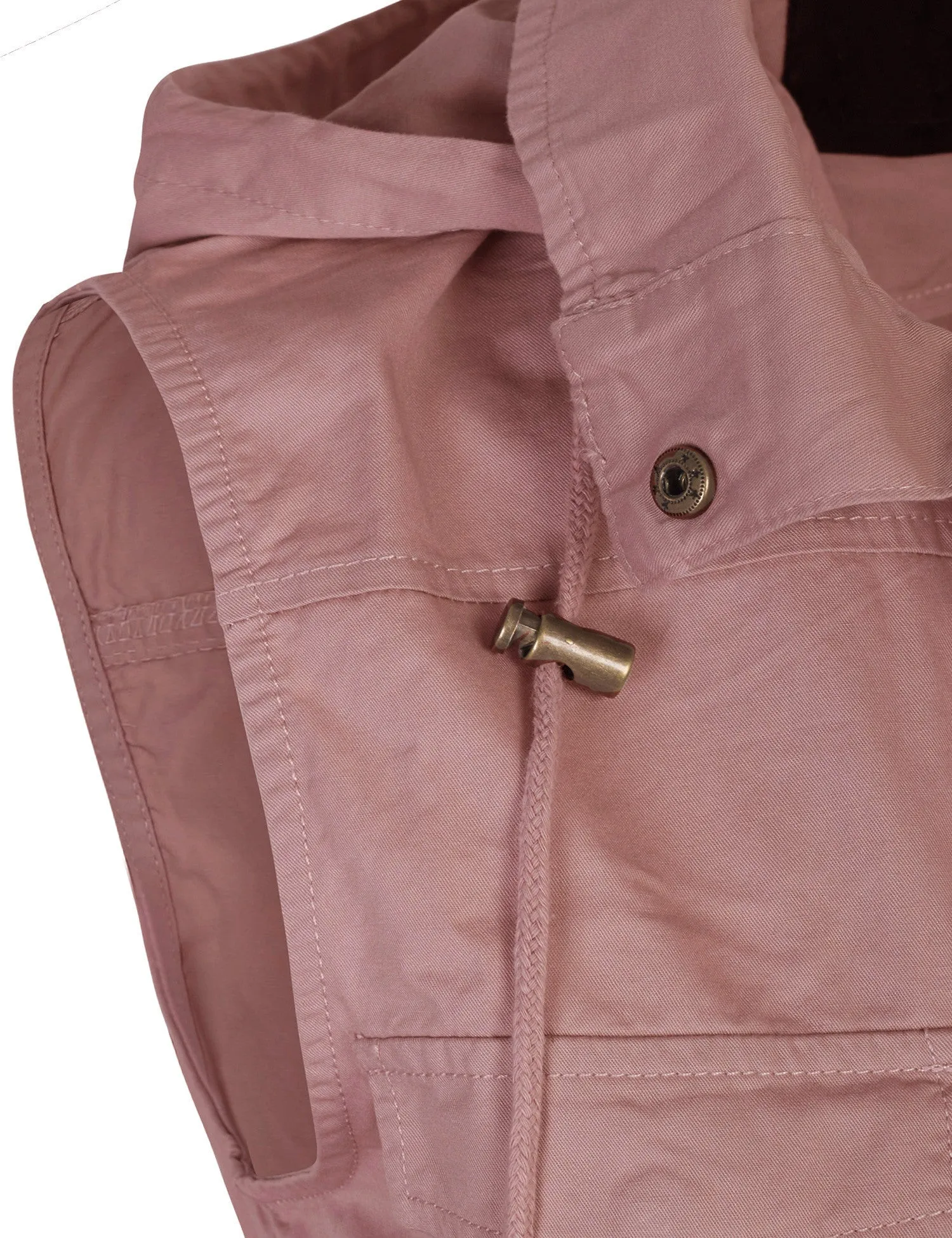 Womens Military Anorak Safari Utility Vest with Hood