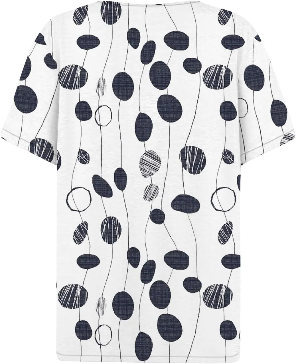 Women'S T-Shirts Button Down Tunic Tops Short Sleeve Floral Blouse Henley V Neck Summer Clothes