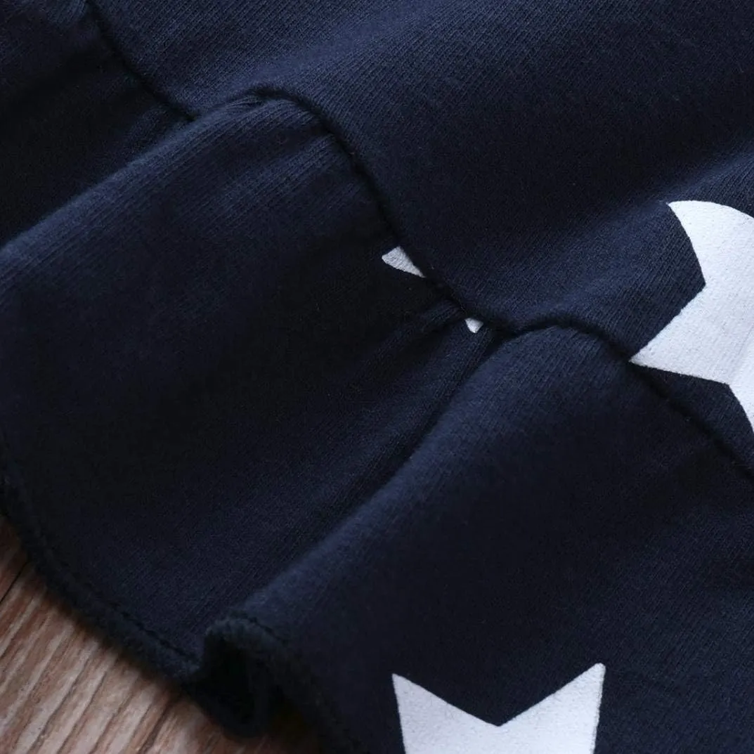XFGLCK Toddler Kids Baby Girls 4th of July Dress Ruffle Stars Stripe Bowknot Skirt Flag Pattern Summer Outfits