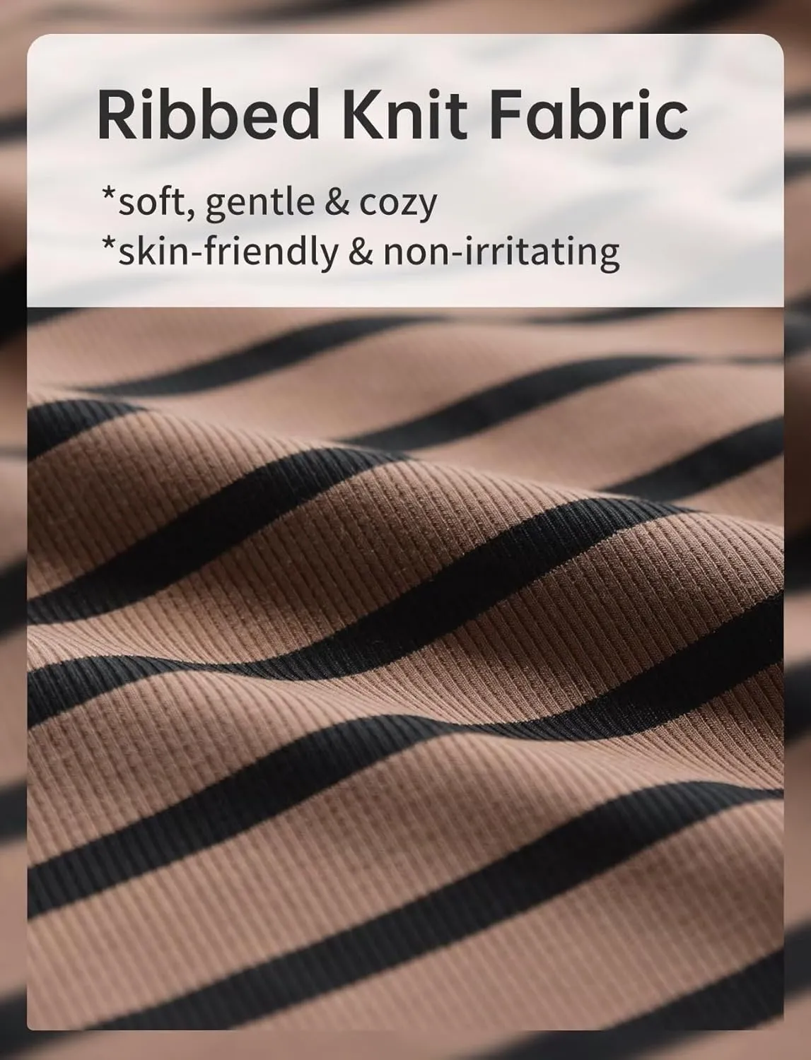 Zengjo Short Sleeve Turtleneck Women Striped T Shirt,Ribbed Mock Neck Top